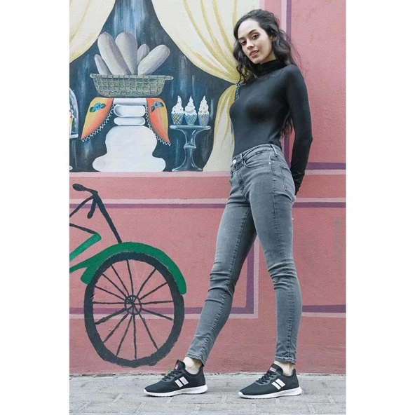 JUMP 24853 SİYAH BEYAZ COMFORT CASUAL ANATOMİK SPOR AYAKKABISI - Resim 5