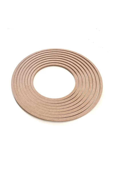 8'li Ham Mdf, 8mm Kalınlık, 30 Cm Kasnak, Boyanabilir Vidasız Kasnak, Makrome Halkası, Düş Kapanı - 3