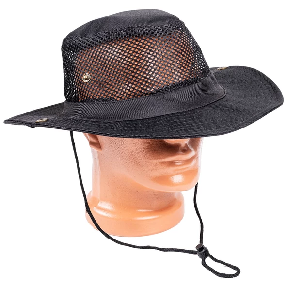 Fileli Outdoor Şapka - Balıkçı Şapka - Siyah - ART-7502 - Resim 4