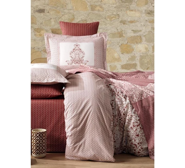 İyi Geceler İstanbul Dream Winter Çift Kişilik Battaniyeli Bordo Nevresim Takımı - 3