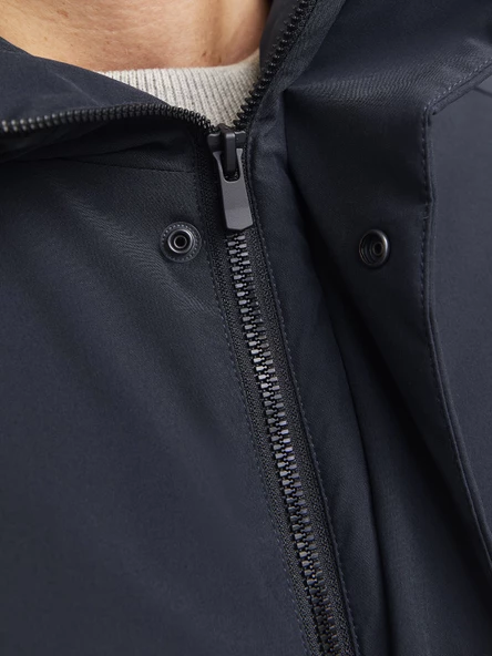 JACK JONES Erkek Su Geçirmez Kapüşonlu Mont 12258405 - Resim 2