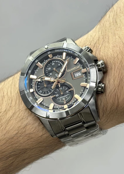 Quantum Çelik Kordon Fonksiyonlu Erkek Kol Saati - Resim 3