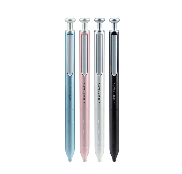 WRITECH W-0156 METAL UP SİYAH GÖVDE 0,7MM MAVİ JEL KALEM - 6'LI KUTU - 2