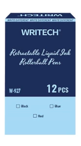 WRITECH W-927 BASMALI ROLLER 0,5MM KALEM MAVİ - 12'Lİ KUTU - 3