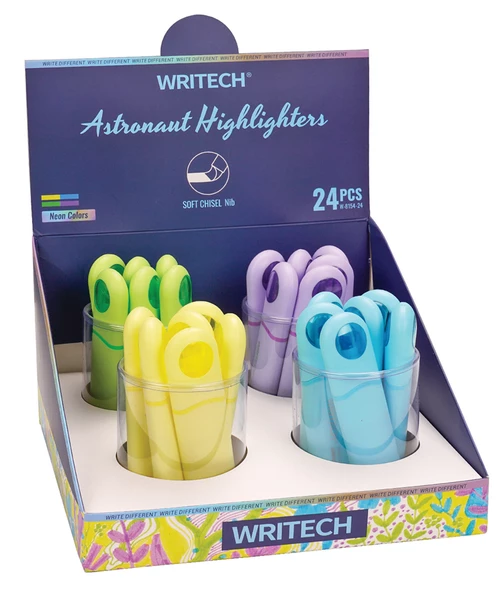 WRITECH W-8154 ASTRONOT FORFORLU KALEM NEON 4 RENK - 24'LÜ SET - 4