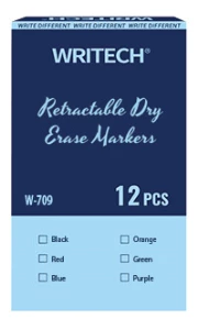 WRITECH W-709 BASMALI TAHTA KALEM MAVİ - 12'Lİ KUTU - Resim 4