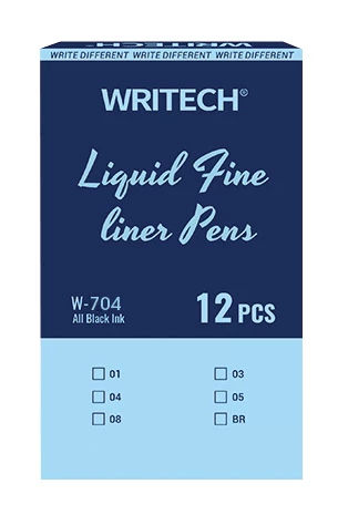 WRITECH W-704 LIQUID FINELINER 0,05MM KALEM - 12'Lİ KUTU - 4