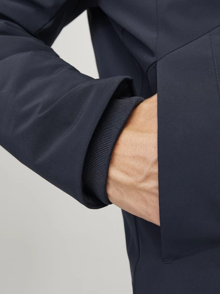 JACK JONES Erkek Su Geçirmez Kapüşonlu Mont 12258405 - Resim 6