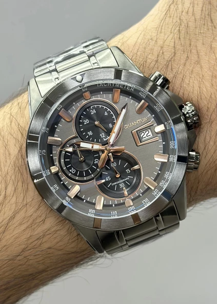 Quantum Çelik Kordon Fonksiyonlu Erkek Kol Saati - Resim 2