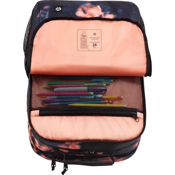 HP Campus XL Batik Desenli Sırt Çantası 14" - 16" Siyah Sarı 7J593AA - 4