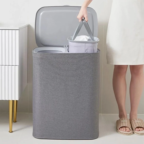 Arow Garb Katlanır Kumaş Kirli Çamaşır Sepeti 50L TR-4668 - 2