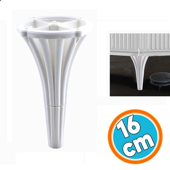 Mobilya Kanepe Koltuk Konsol Tv Ünitesi Baza Ayağı Orta Sehpası Ayak Ayakları 16 cm Beyaz - Resim 11