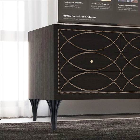 Konsol Mobilya Kanepe Koltuk Tv Ünitesi Baza Ayağı Orta Sehpası Ayak Ayakları 16 cm Siyah - Resim 7