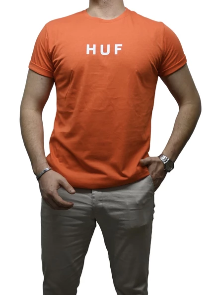 Baskılı HUF T-Shirt - 4