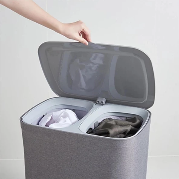 Arow Garb Katlanır Kumaş Kirli Çamaşır Sepeti 50L TR-4668 - 5