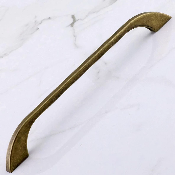 Meriç 192 mm - 19.2 cm Eskitme Antik Sarı Metal Mobilya Mutfak Dolabı Dolap Kulpu Kulbu Kulpları - 5