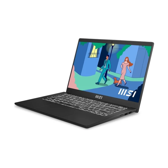 Msı Modern 14 Intel Core I7 1255U 16GB 512GB SSD W11H 14" ® Iris® Xe Graphics Fhd IPS Bilgisayar +SNERTECH Çanta - Resim 3