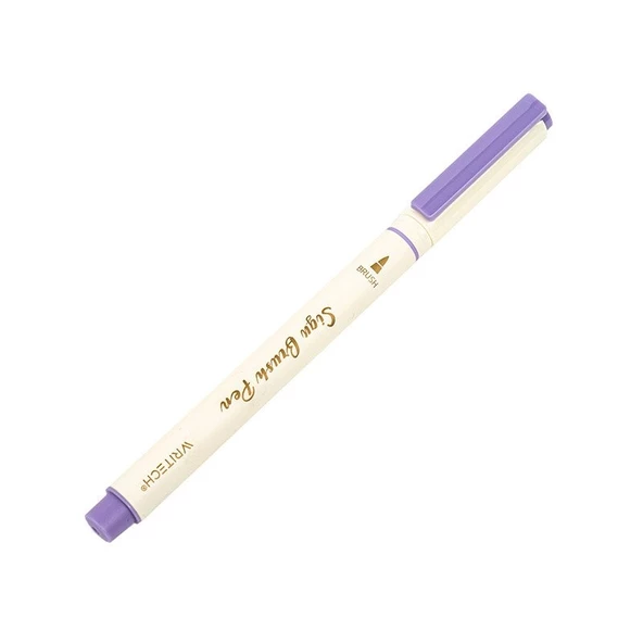 WRITECH W-827 FIRÇA TİP KEÇELİ KALEM BAHAR KİRAZI - 12'Lİ KUTU - 2