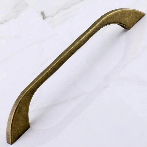 Meriç 160 mm - 16 cm Eskitme Antik Sarı Metal Mobilya Mutfak Dolabı Dolap Kulpu Kulbu Kulpları - 5