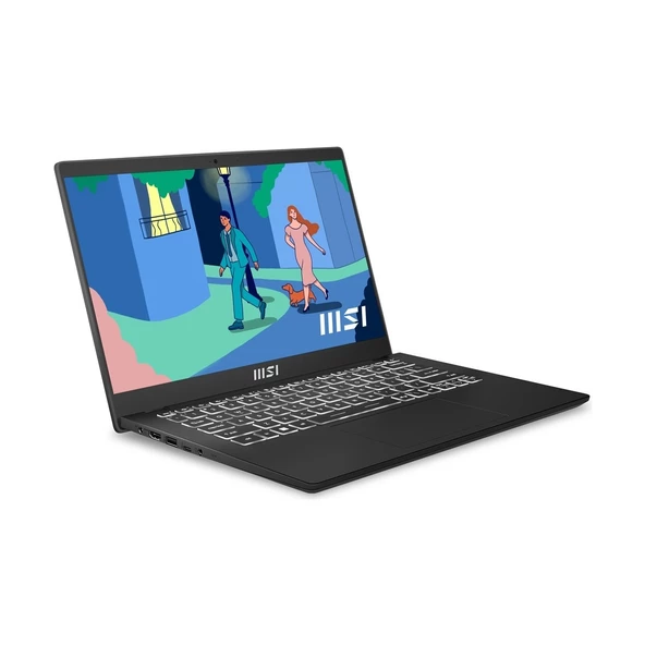 Msı Modern 14 Intel Core I7 1255U 16GB 512GB SSD W11H 14" ® Iris® Xe Graphics Fhd IPS Bilgisayar +SNERTECH Çanta - Resim 2