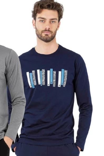 P.Cardin Erkek Uzun Kollu Pijama Takımı 6071 - 2