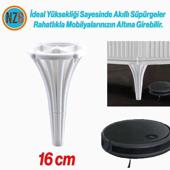 Mobilya Kanepe Koltuk Konsol Tv Ünitesi Baza Ayağı Orta Sehpası Ayak Ayakları 16 cm Beyaz - Resim 5