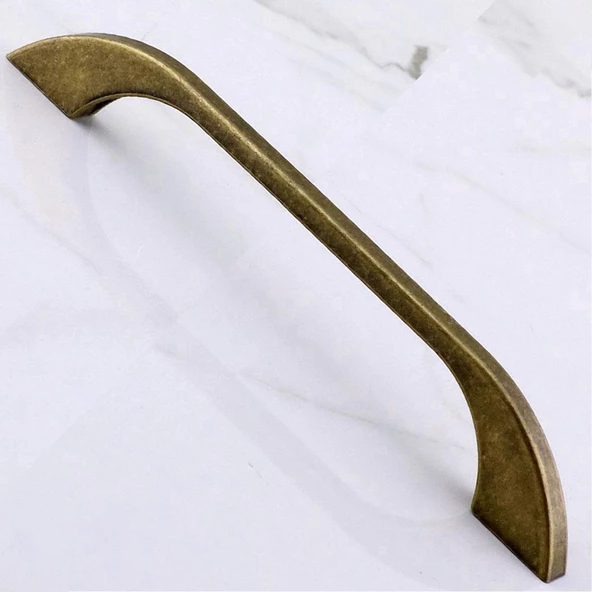 Meriç 160 mm - 16 cm Eskitme Antik Sarı Metal Mobilya Mutfak Dolabı Dolap Kulpu Kulbu Kulpları - 6