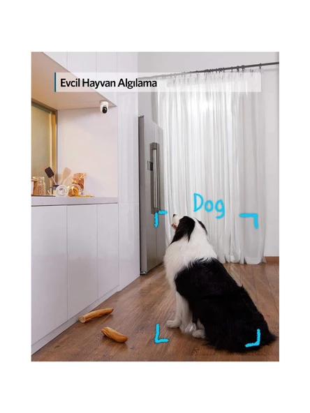 Anker Eufy Security 360 Derece Dönebilen Kızılötesi Gece Görüşlü IP Kamera - 2K HD Çözünürlük - Apple HomeKit Uyumlu -T8410 (Anker Türkiye Garantili) - Resim 4