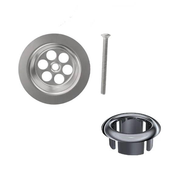 FKN Krom Lavabo Süzgeci ve Su Taşma Yüzüğü