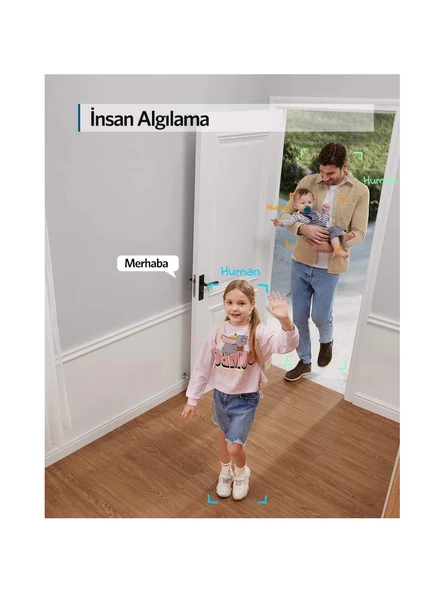 Anker Eufy Security 360 Derece Dönebilen Kızılötesi Gece Görüşlü IP Kamera - 2K HD Çözünürlük - Apple HomeKit Uyumlu -T8410 (Anker Türkiye Garantili) - Resim 7