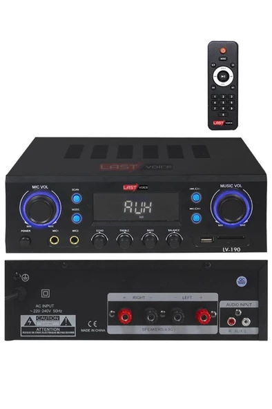 Lastvoice Black Stately Pack-4 Tavan Hoparlörü ve Anfi Ses Sistemi Seti - 2