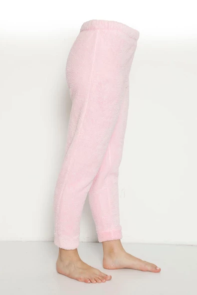 Altınay Kadın Cepli Lüx Pofuduk Polar Peluş Kışlık Pijama Altı - 2