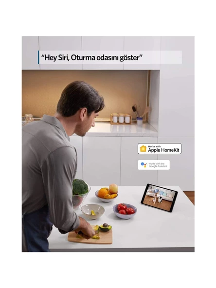 Anker Eufy Security 360 Derece Dönebilen Kızılötesi Gece Görüşlü IP Kamera - 2K HD Çözünürlük - Apple HomeKit Uyumlu -T8410 (Anker Türkiye Garantili) - Resim 3