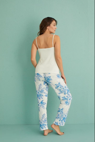 Gd Goldoremi 14401-4 Kadın Termal Kumaş 3'lü Sabahlıklı Pijama Takım - 7