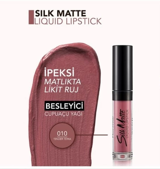 Flormar Silk Matte Liquid Lipstick Likit Ruj 010 Tender Terra - 4