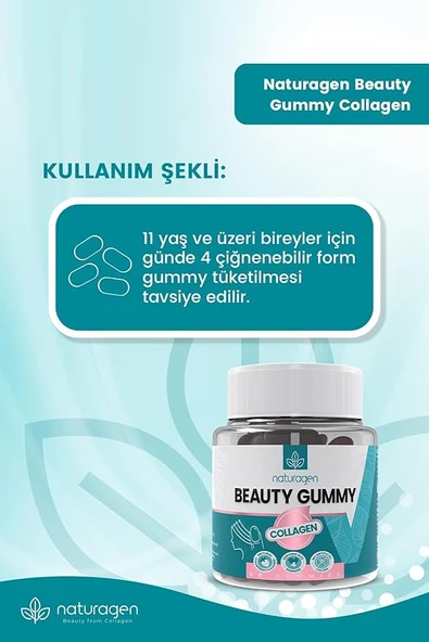 Naturagen Gummy 60 Adet Tip1&Tip3 Kollajen içeren Çiğnenebilir Form - 3