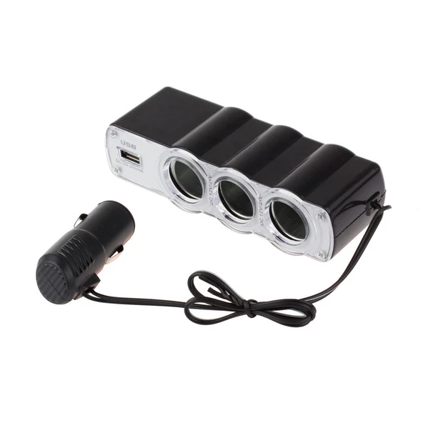 Kablolu 12V Çakmaklık Çoğaltıcı ve 5V Usb Soket Çoğaltıcı PMX-1233 - 2
