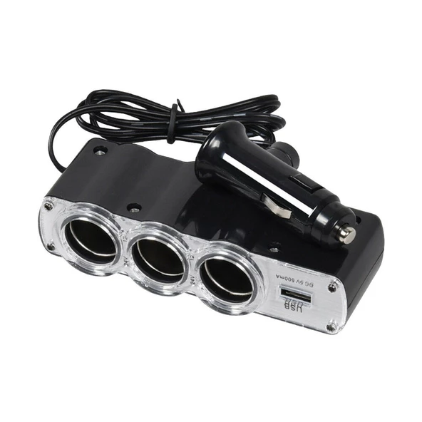 Kablolu 12V Çakmaklık Çoğaltıcı ve 5V Usb Soket Çoğaltıcı PMX-1233 - 4