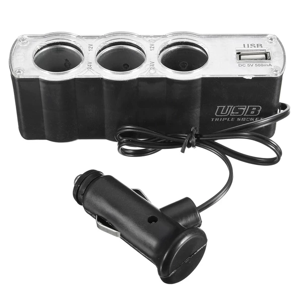 Kablolu 12V Çakmaklık Çoğaltıcı ve 5V Usb Soket Çoğaltıcı PMX-1233 - 3