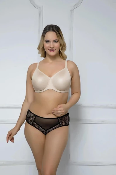 Moonlight 2165 Pamuk ( Cotton ) Minimizer Toparlayıcı Balenli Sütyen - Resim 11