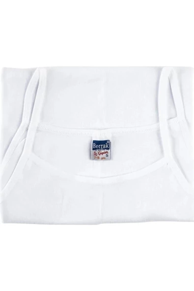 Berrak Kız Çocuk Ribana İp Askılı Atlet 2520 - 12 Adet  Beyaz 8 No: 11-12 Yaş - Resim 4