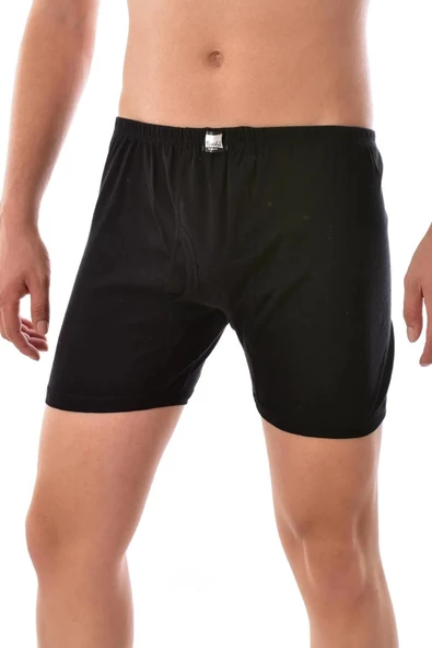 Tutku Erkek Ribana Paçalı Külot  0111 - 12 Adet  Siyah 2XL