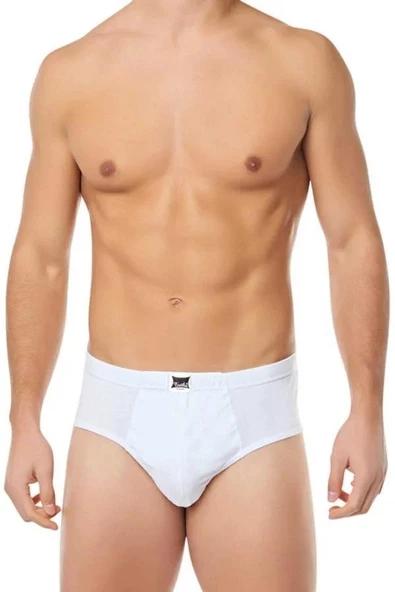 Tutku Erkek %100 Pamuklu Penye Slip Külot Beyaz 0109 - 12 Adet  Beyaz 3XL - 2