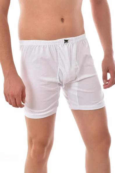 Tutku Erkek Ribana Paçalı Külot 0111 - 6 Adet  Beyaz 2XL