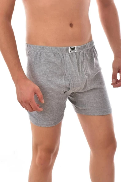 Tutku Erkek Ribana Paçalı Külot 0111 - 6 Adet  XL Gri