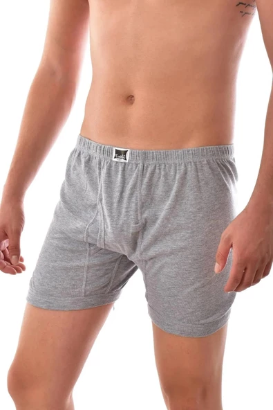 Tutku Erkek Ribana Paçalı Külot  0111 - 12 Adet  XL Gri - Resim 4