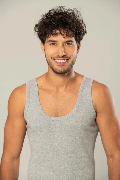 Erdem Erkek Ribana Klasik Askılı Atlet 1110 - 3 Adet  XL Gri - Resim 9