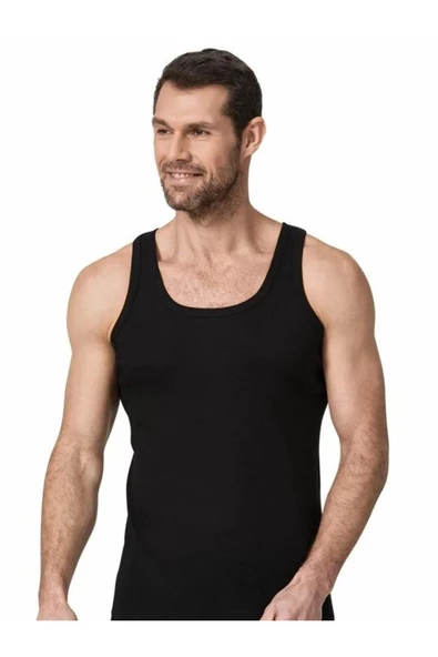 Namaldi Erkek Ribana Rambo Sporcu Atlet 133 - 6 Adet  XL Siyah - Resim 6