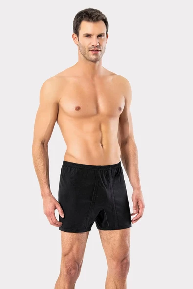 Erdem Erkek Pamuklu Paçalı Külot 1350 - 3 Adet  XL Siyah