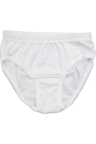 Berrak Kız Çocuk Papatya Pamuklu Bikini Külot 2560 - 12 Adet  Beyaz 6 No:8-9 Yaş ürün görseli